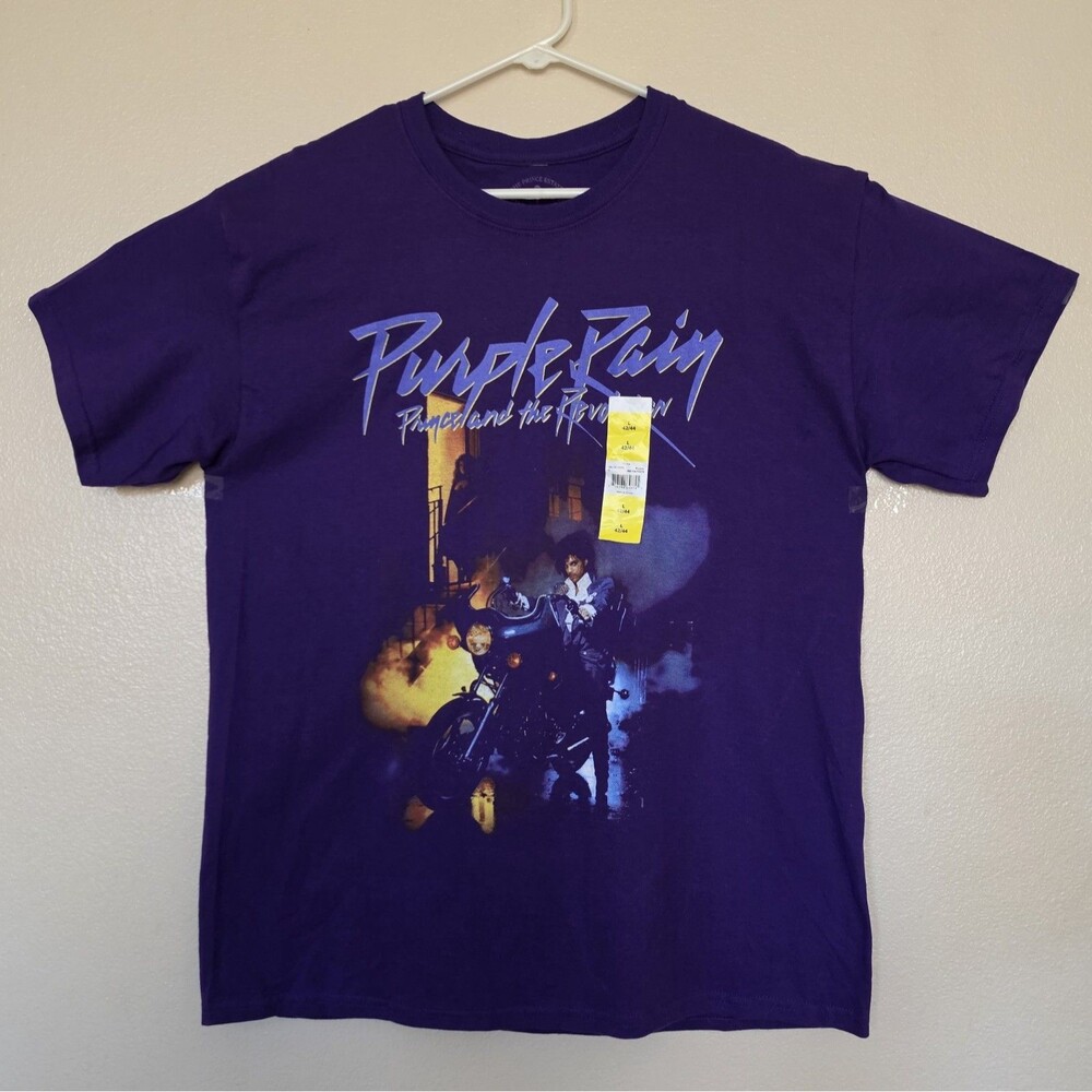 Prince And The Revolution Purple Rain Large T-Shirt Official Estate Retro Movie